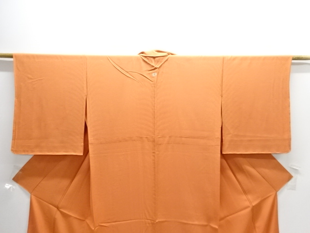  駒絽カットワーク　片輪車模様一つ紋付け下げ色無地着物